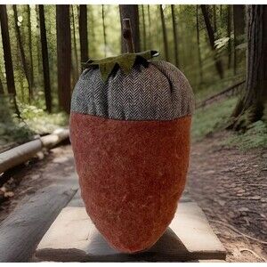 Wool Felted Stuffed Acorn Ornament Decor Fall Autumn Rustic Country Farmhouse